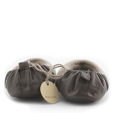Brown Cashmere Slippers